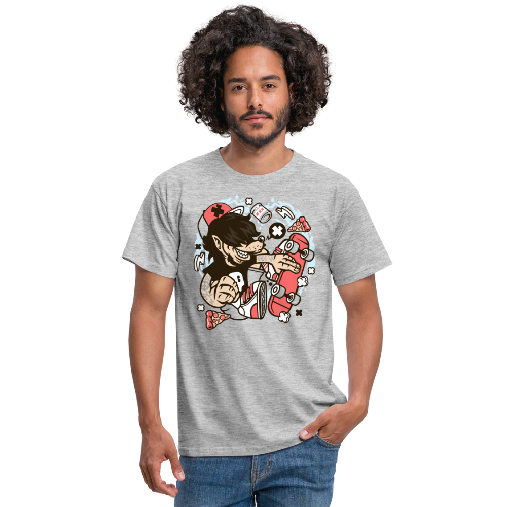 SSW1380 Tshirt Wolf_Skater - Grau meliert