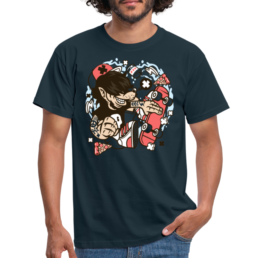 SSW1380 Tshirt Wolf_Skater - Navy