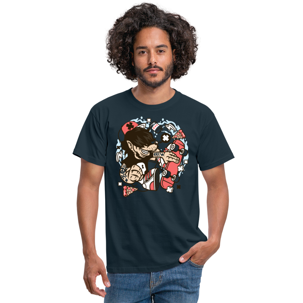SSW1380 Tshirt Wolf_Skater - Navy