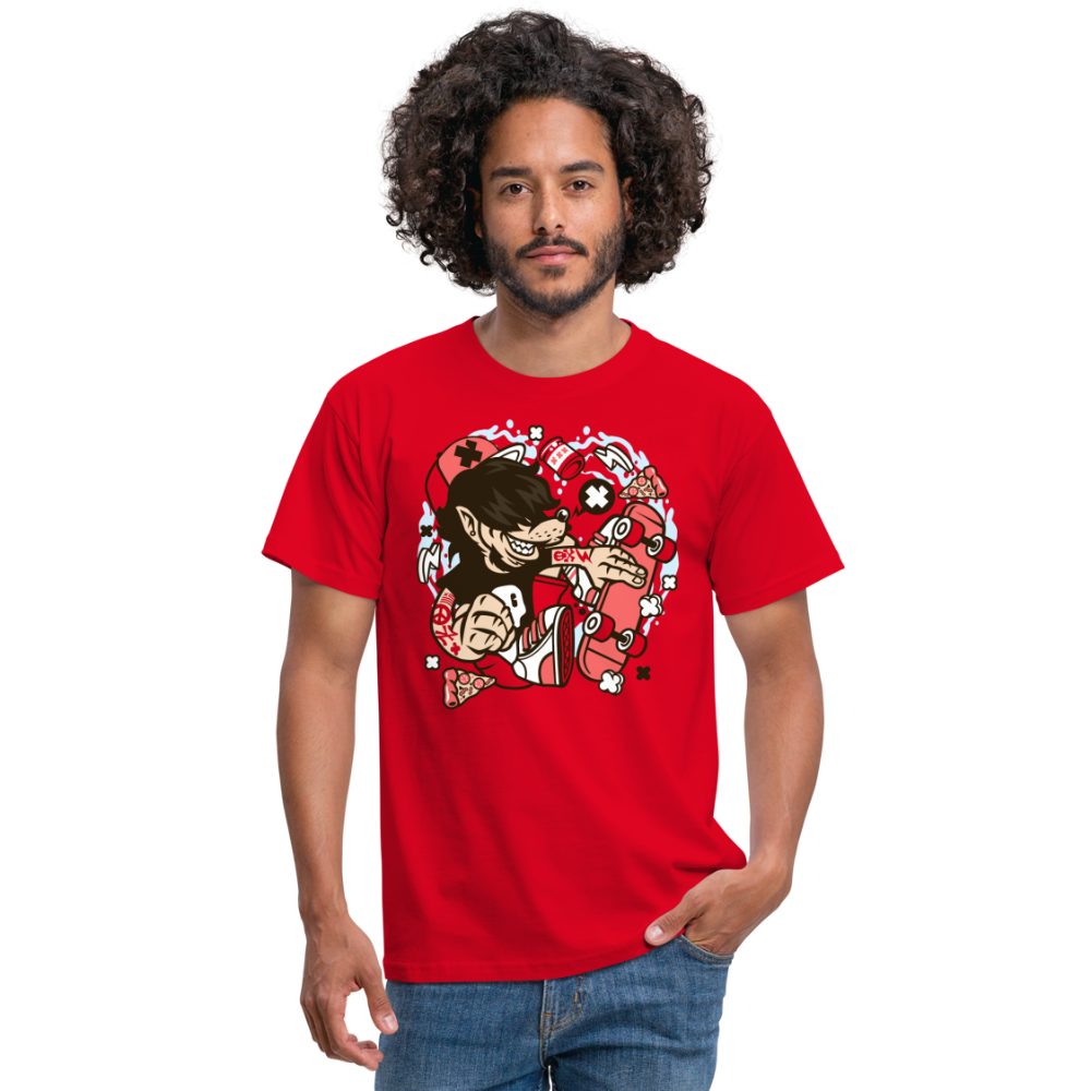 SSW1380 Tshirt Wolf_Skater - Rot