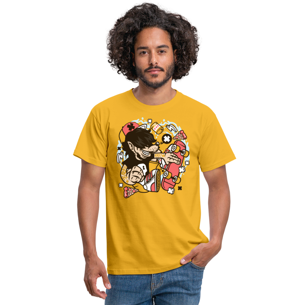 SSW1380 Tshirt Wolf_Skater - Gelb