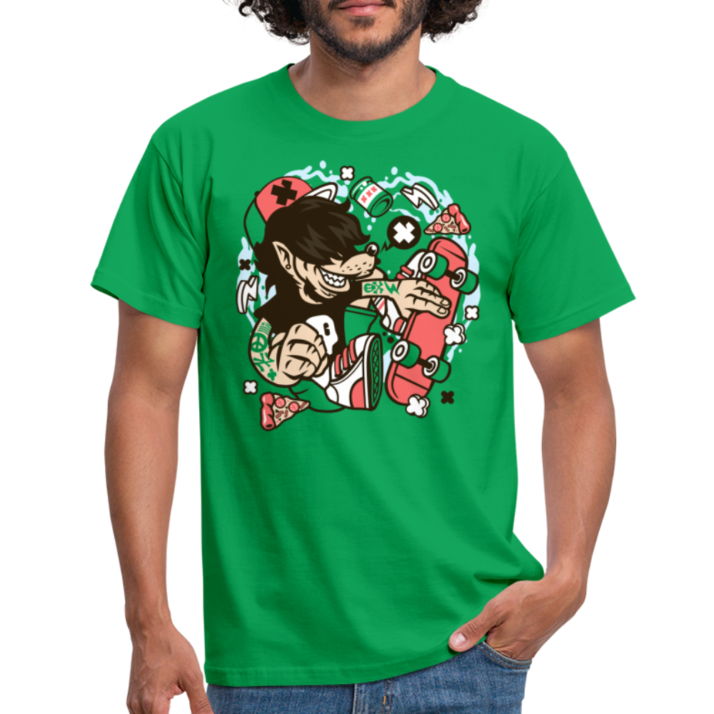 SSW1380 Tshirt Wolf_Skater - Kelly Green