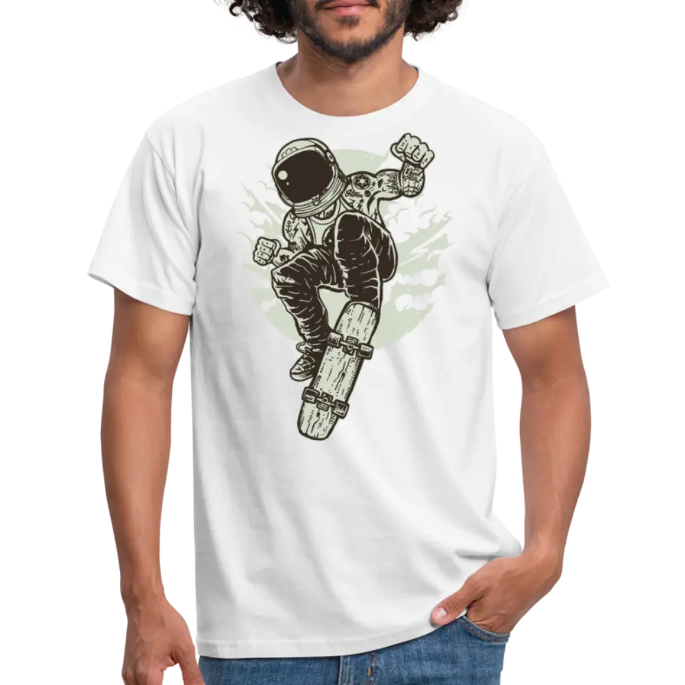 SSW1382 Tshirt Space Skater - weiß