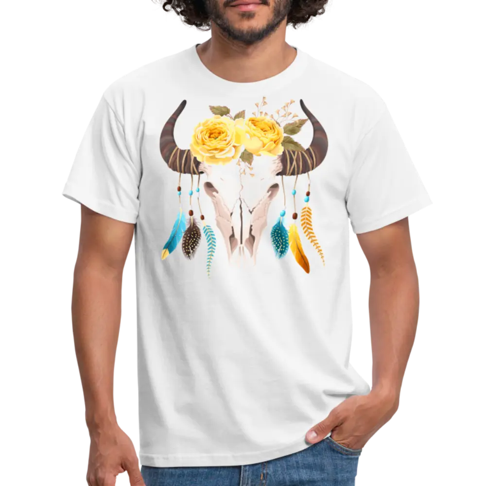 SSW1383 Tshirt Wild von Natur aus Schädel - weiß