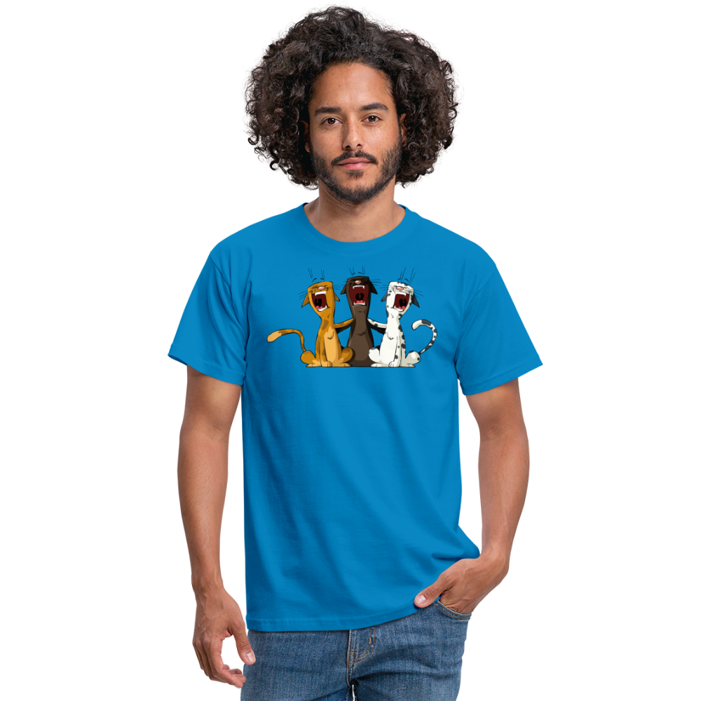 SSW1384 Tshirt Singen katzen - Royalblau
