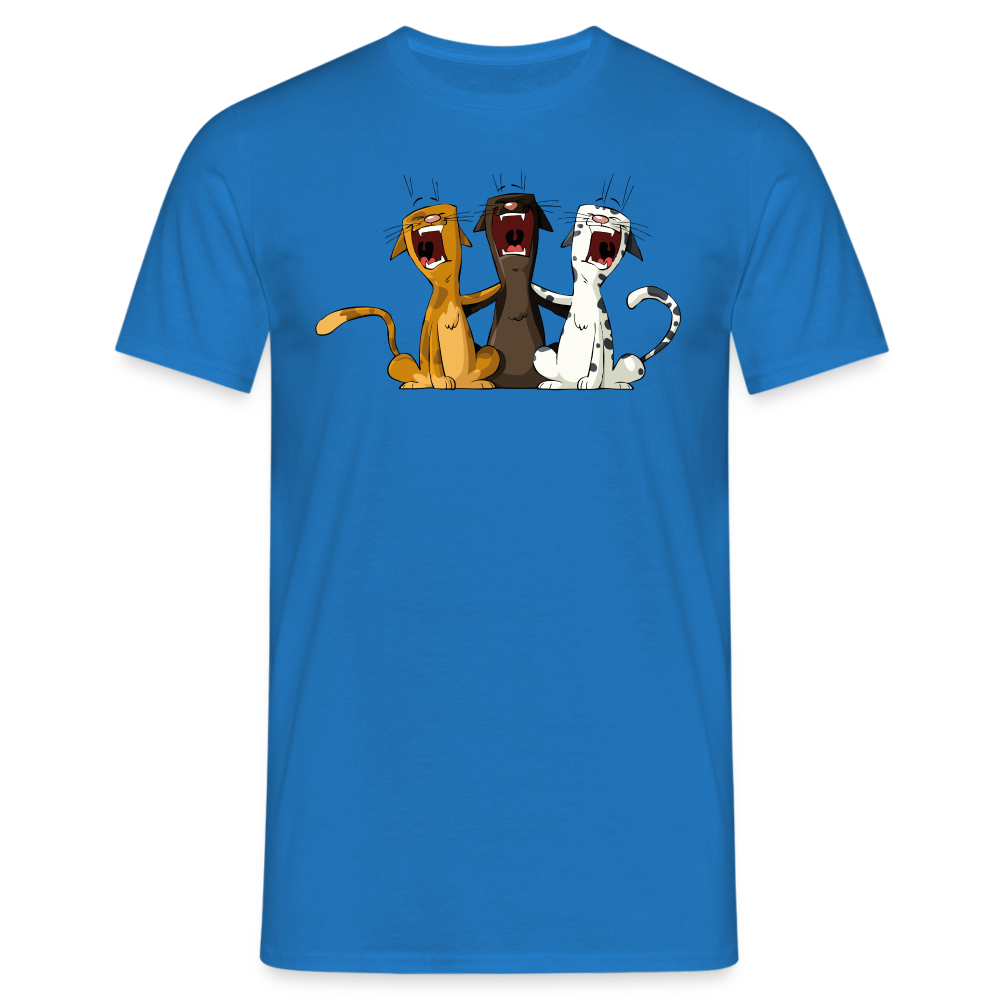 SSW1384 Tshirt Singen katzen - Royalblau