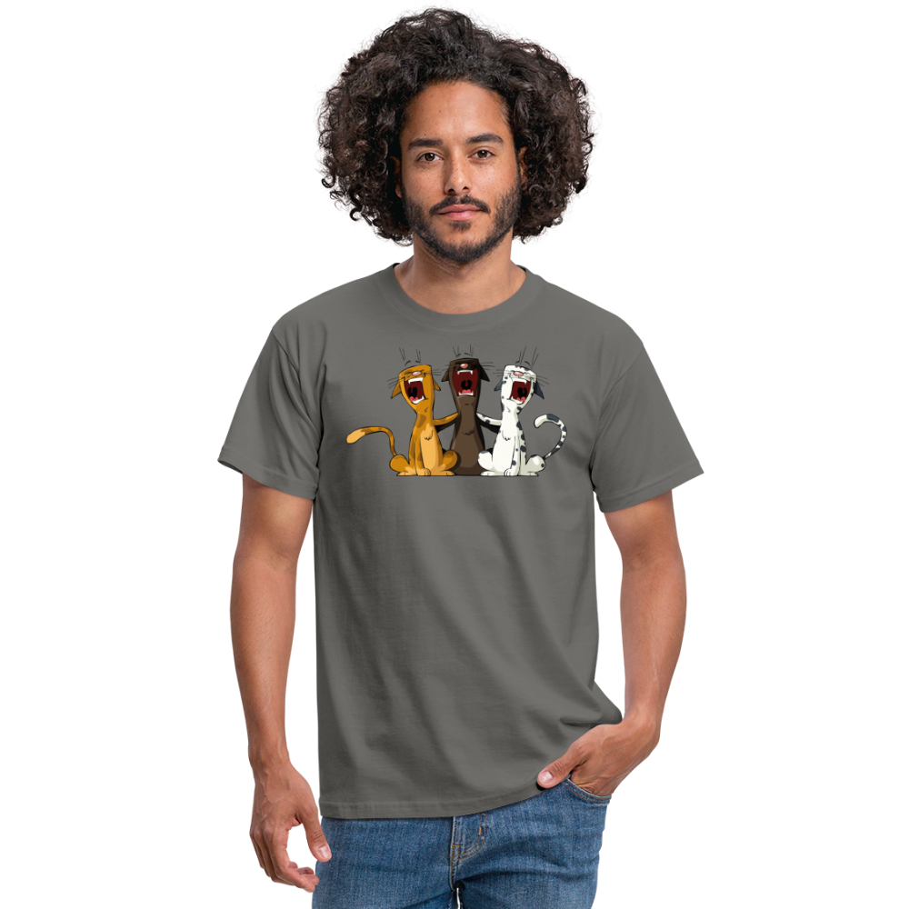 SSW1384 Tshirt Singen katzen - Graphit