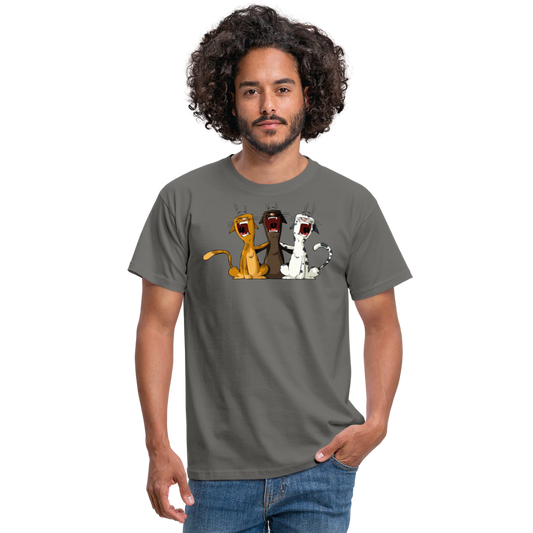 SSW1384 Tshirt Singen katzen - Graphit