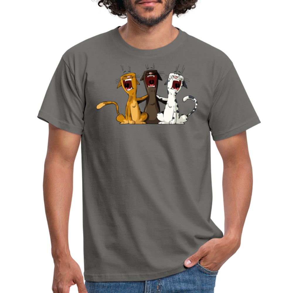 SSW1384 Tshirt Singen katzen - Graphit