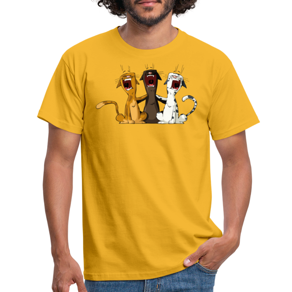 SSW1384 Tshirt Singen katzen - Gelb
