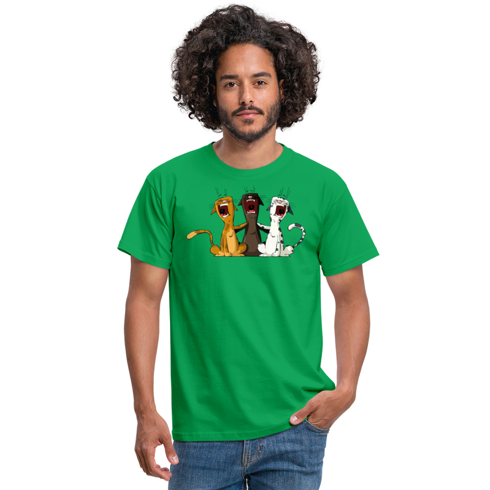 SSW1384 Tshirt Singen katzen - Kelly Green