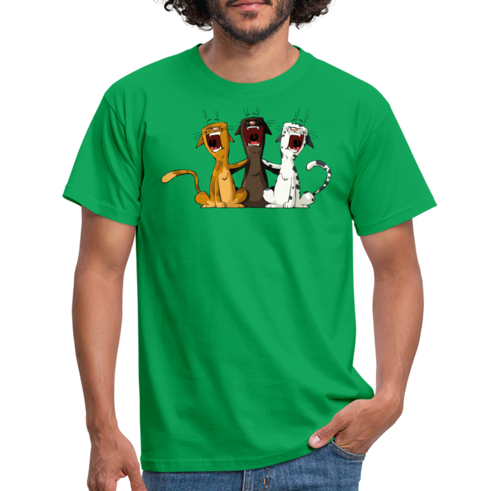 SSW1384 Tshirt Singen katzen - Kelly Green
