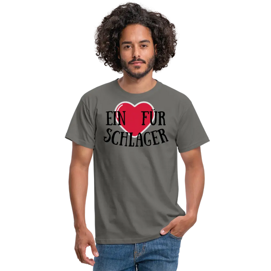 SSW1388 Tshirt Ein Herz für Schlager - Graphit
