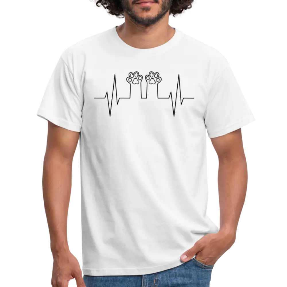 SSW1396 Tshirt Mein Herz schlägt für meine Katzen - weiß
