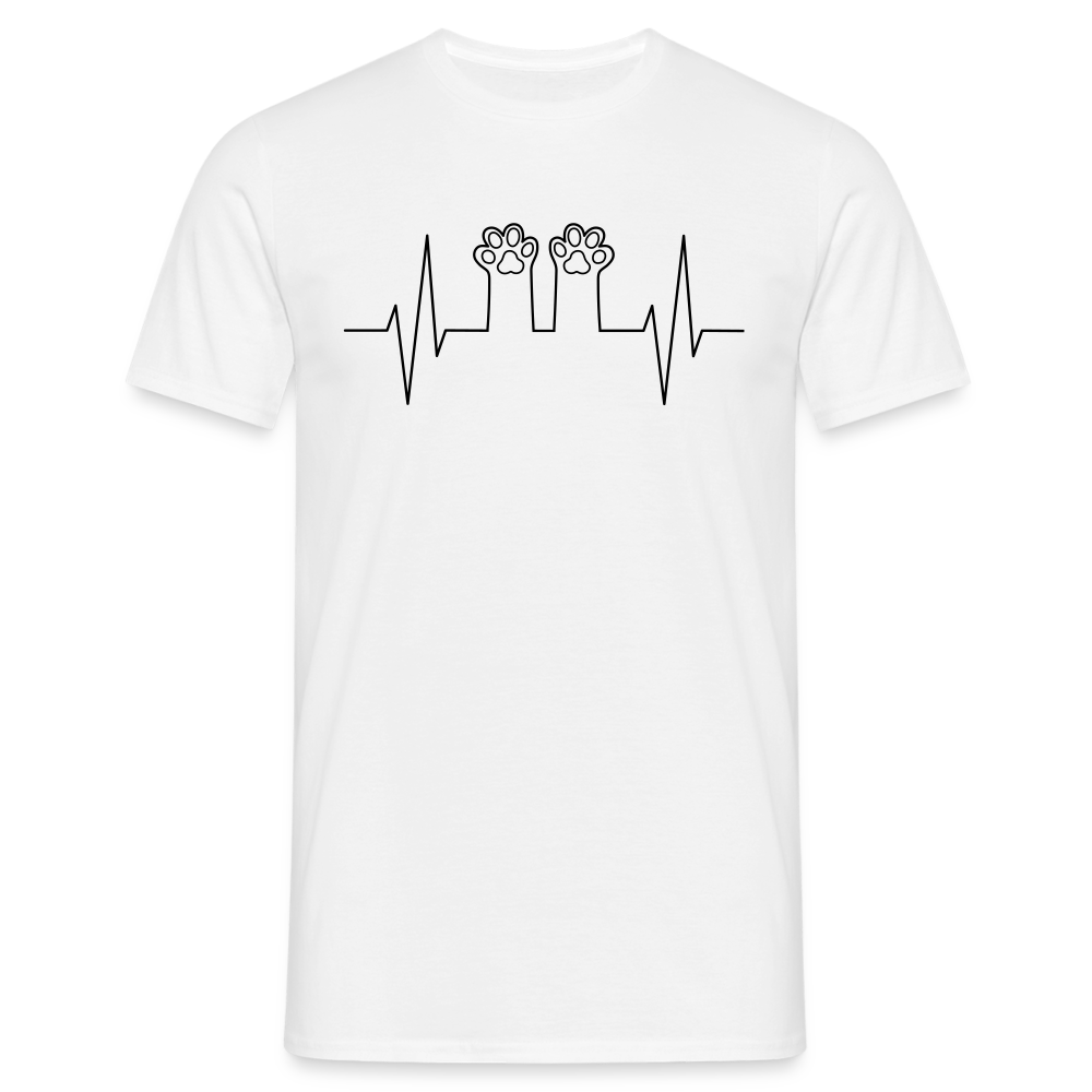 SSW1396 Tshirt Mein Herz schlägt für meine Katzen - weiß