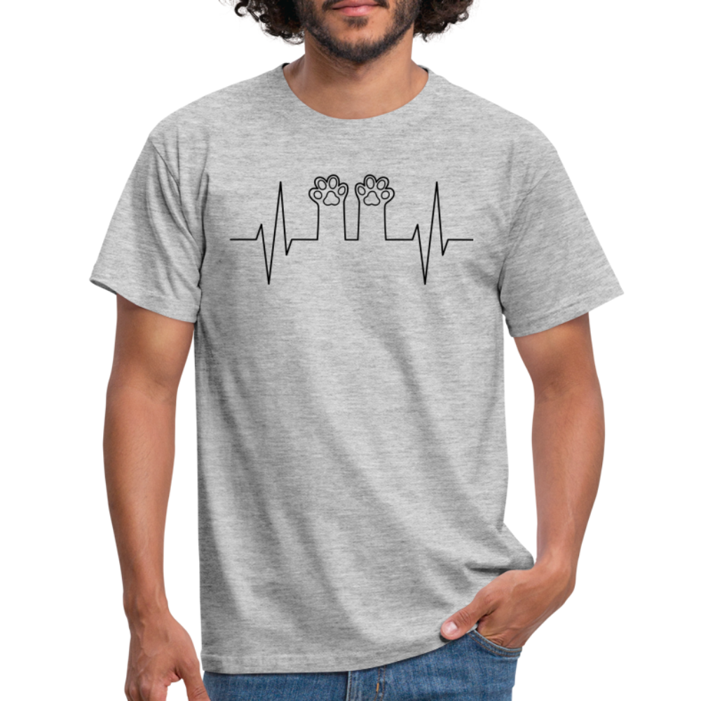 SSW1396 Tshirt Mein Herz schlägt für meine Katzen - Grau meliert