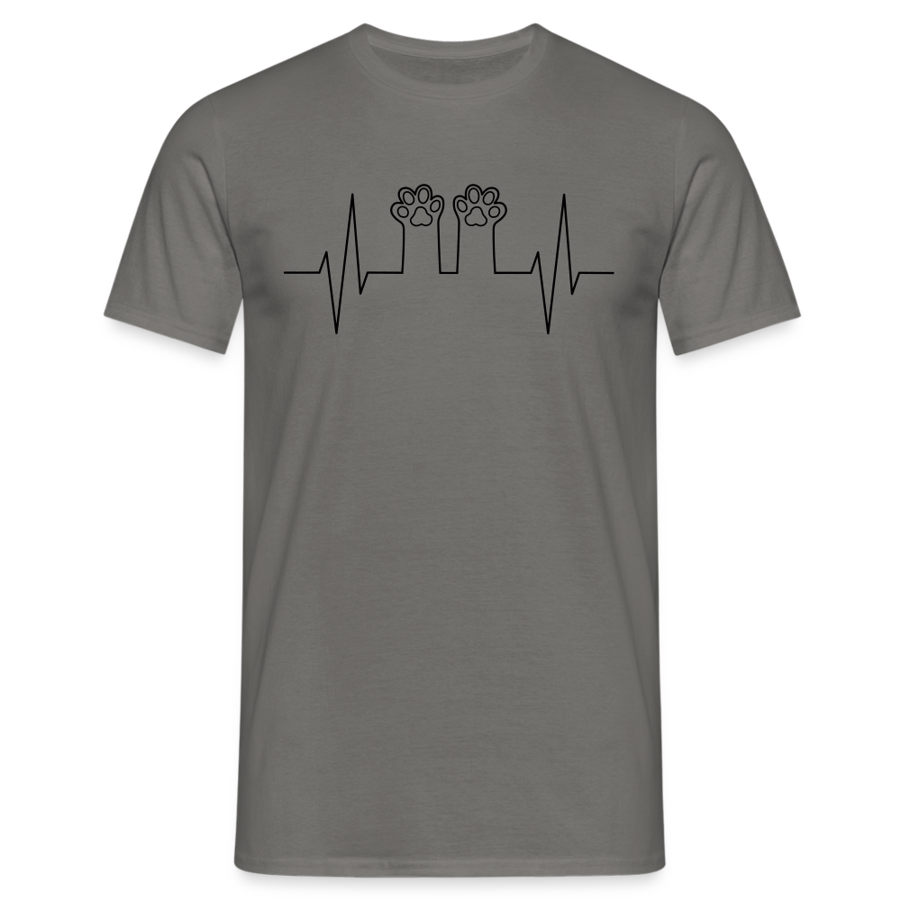 SSW1396 Tshirt Mein Herz schlägt für meine Katzen - Graphit