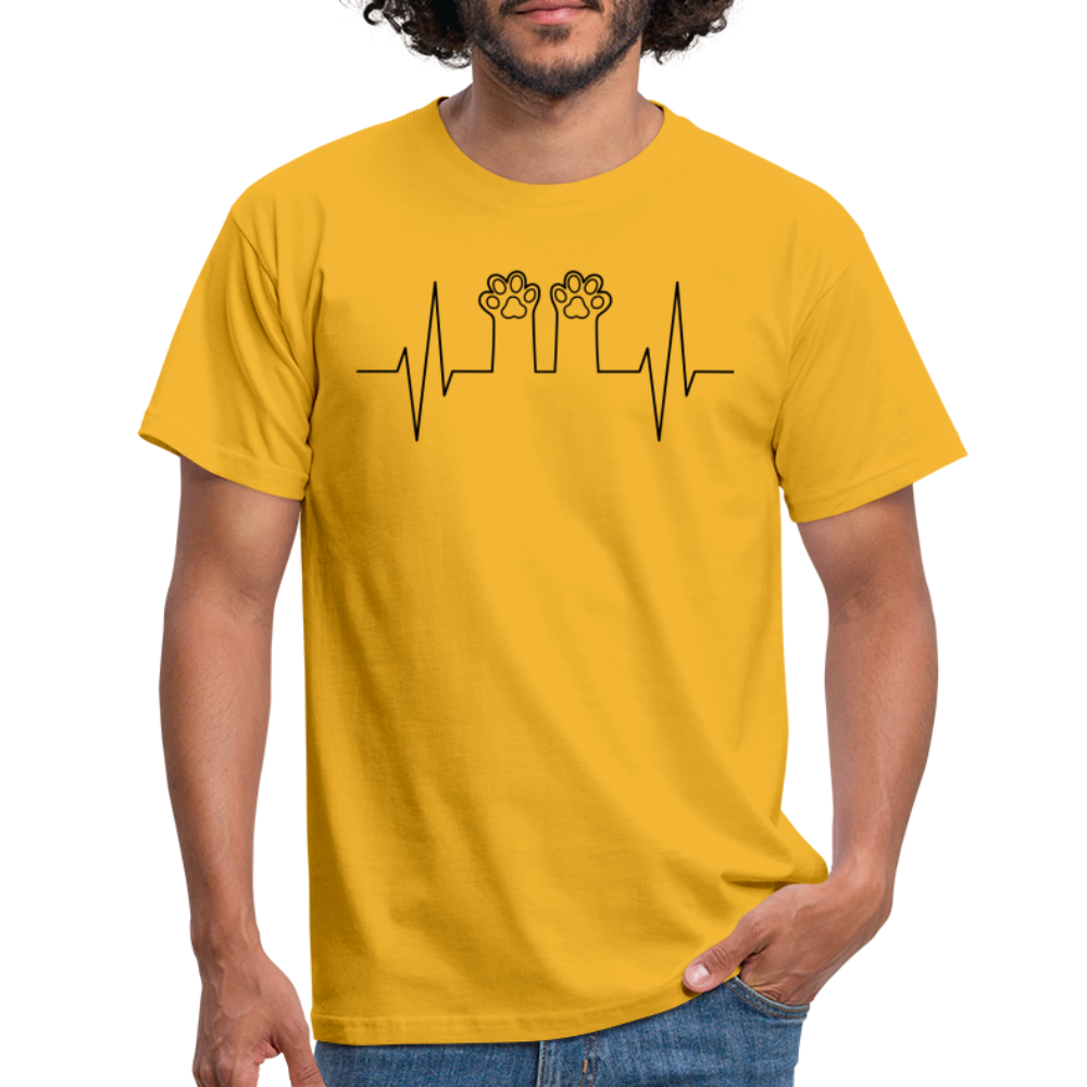 SSW1396 Tshirt Mein Herz schlägt für meine Katzen - Gelb
