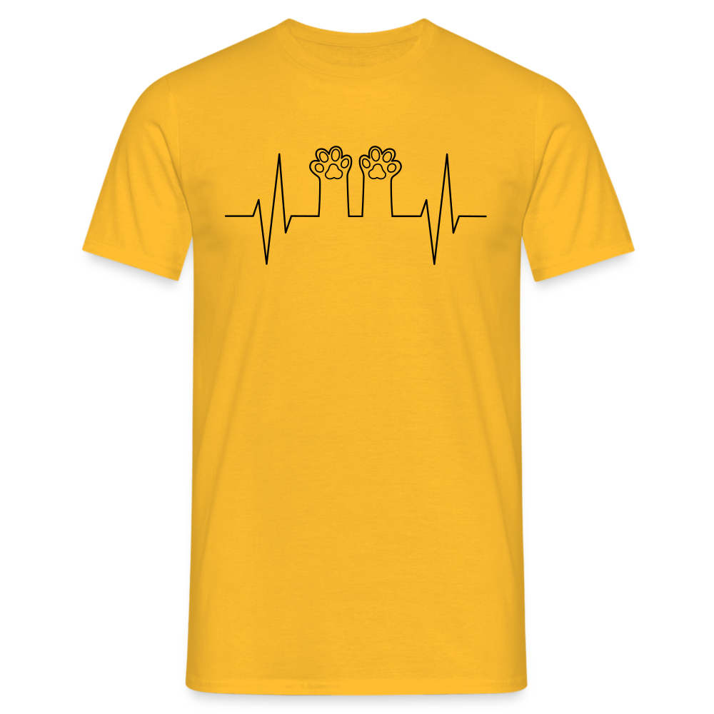 SSW1396 Tshirt Mein Herz schlägt für meine Katzen - Gelb