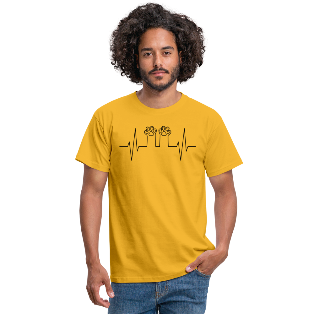 SSW1396 Tshirt Mein Herz schlägt für meine Katzen - Gelb
