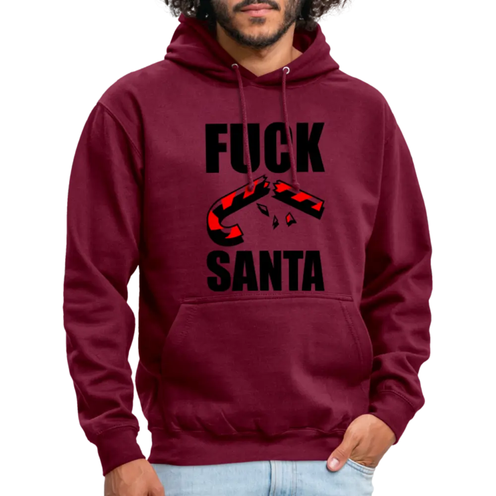 SSW1398 Hoodie Fuck Santa - Bordeaux