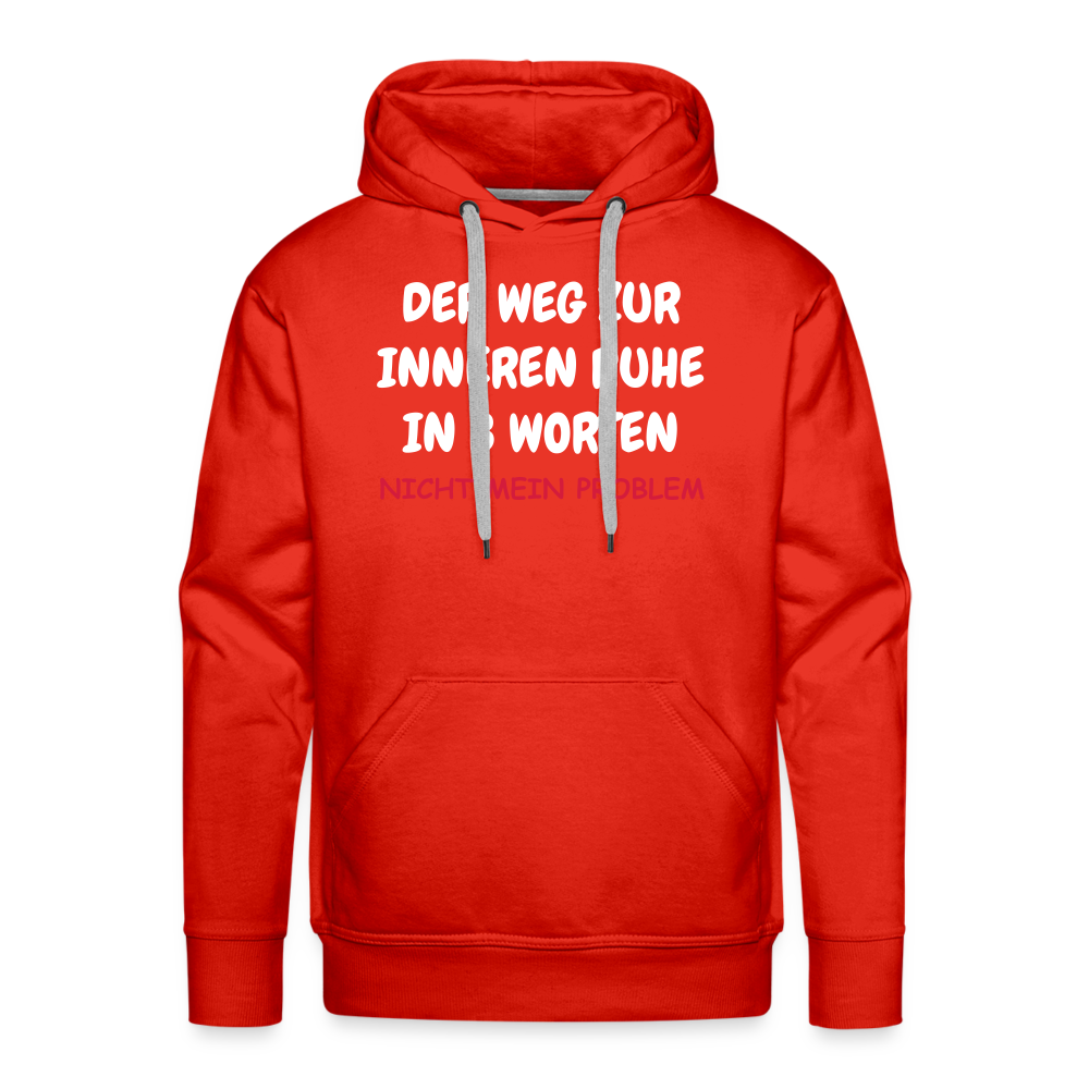 SSW1403 Hoodi DER WEG ZUR INNEREN RUHE IN 3 WORTEN - Rot