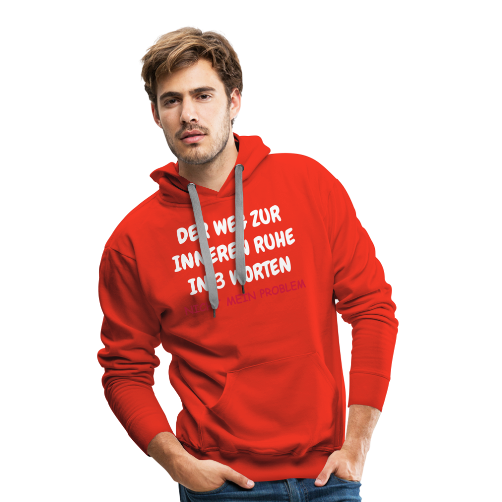 SSW1403 Hoodi DER WEG ZUR INNEREN RUHE IN 3 WORTEN - Rot