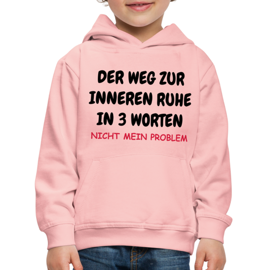 SSW1407 Hoodie  DER WEG ZUR INNEREN RUHE IN 3 WORTEN - Kristallrosa