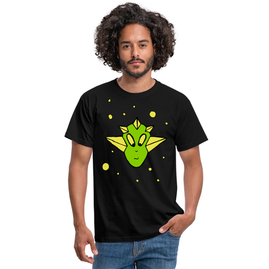 SSW1411 Tshirt Alien Kopf - Schwarz
