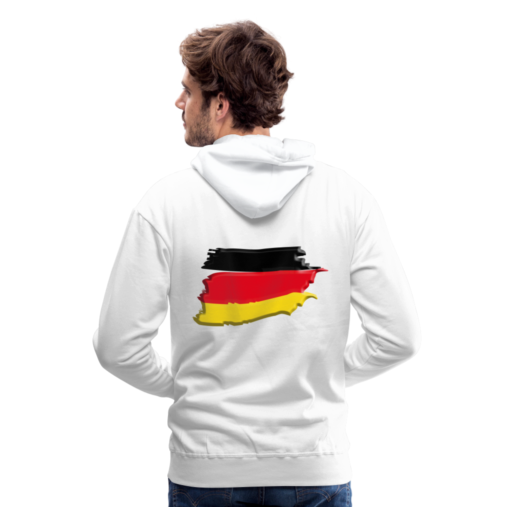 SSW1424 Hoodie German vintage flag 3D - weiß