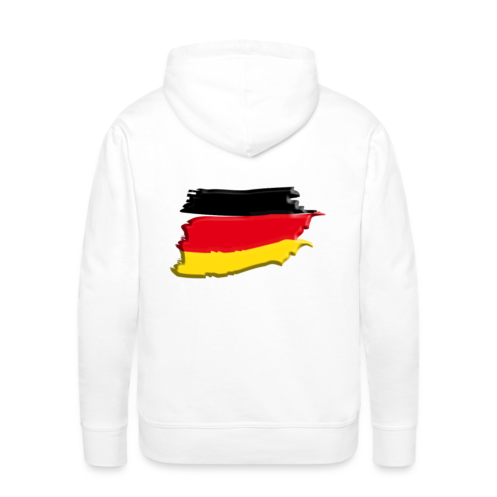 SSW1424 Hoodie German vintage flag 3D - weiß