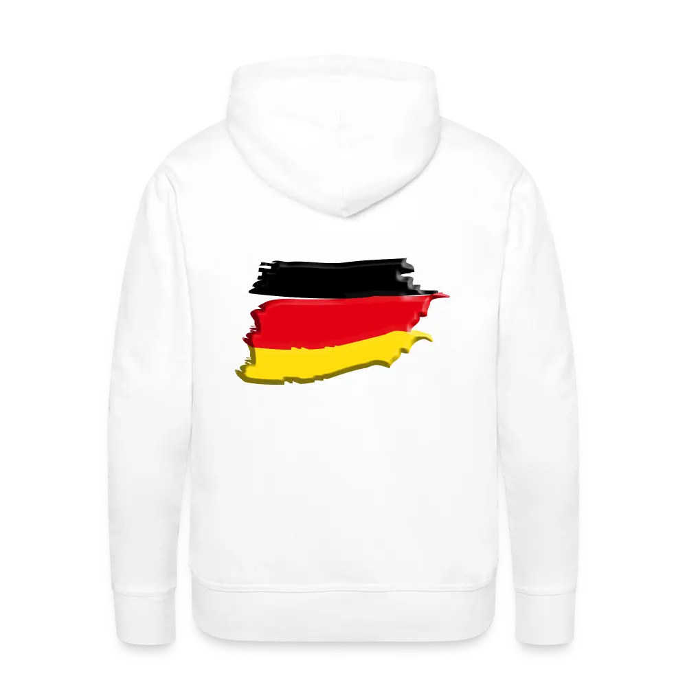 SSW1424 Hoodie German vintage flag 3D - weiß