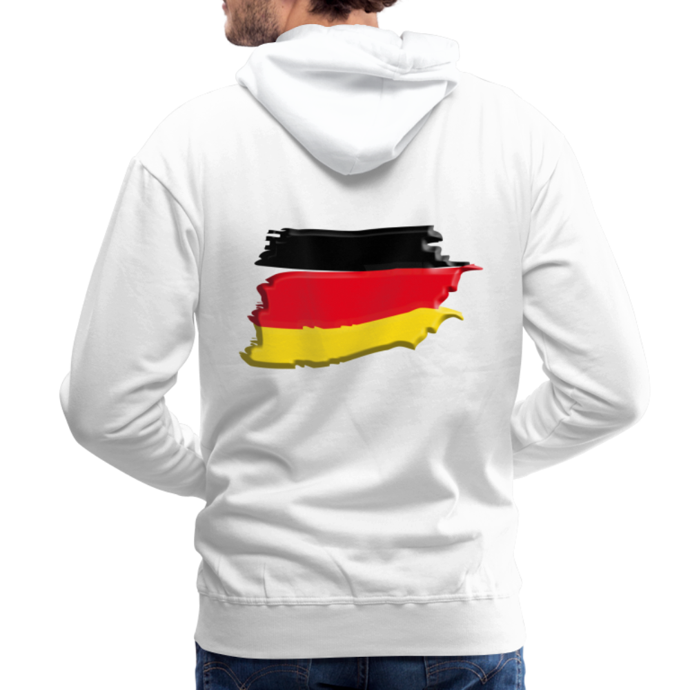 SSW1424 Hoodie German vintage flag 3D - weiß