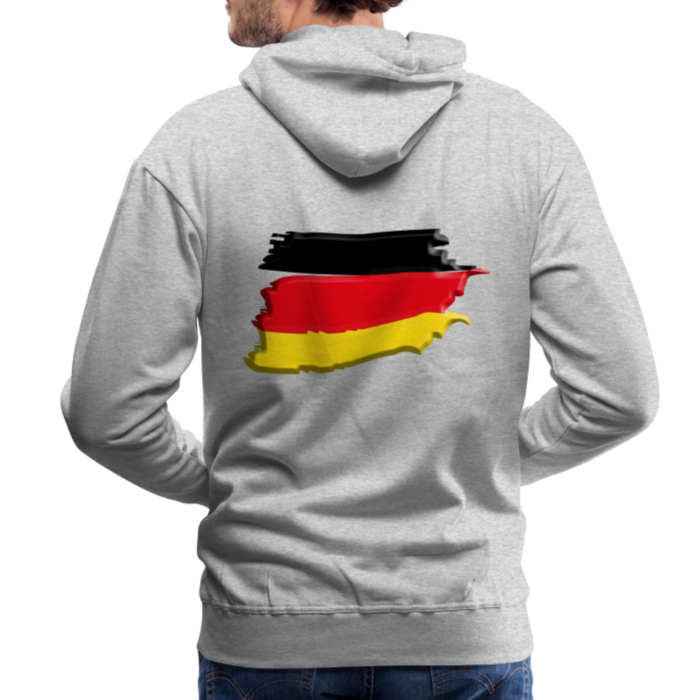 SSW1424 Hoodie German vintage flag 3D - Grau meliert
