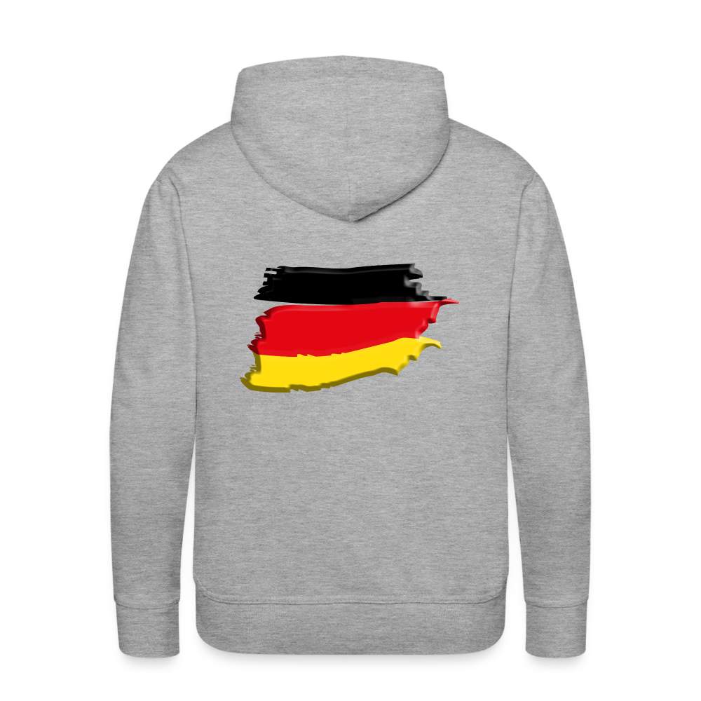 SSW1424 Hoodie German vintage flag 3D - Grau meliert