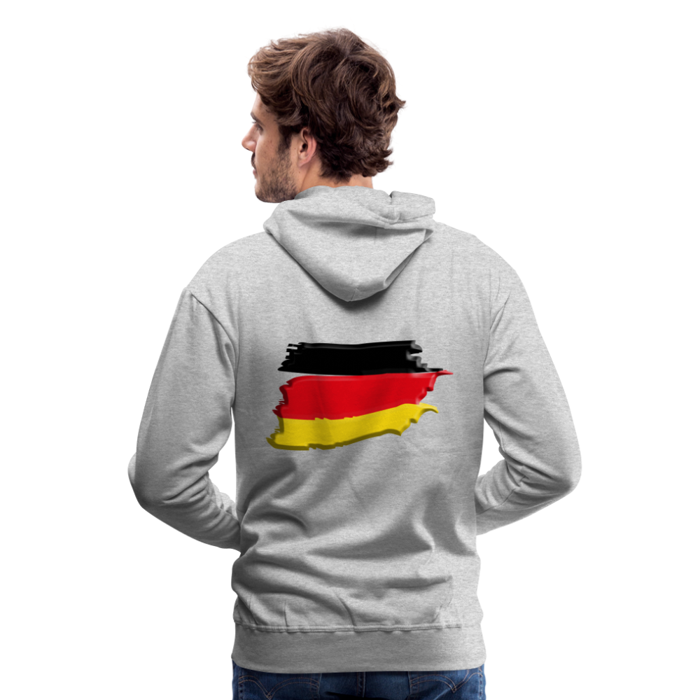 SSW1424 Hoodie German vintage flag 3D - Grau meliert