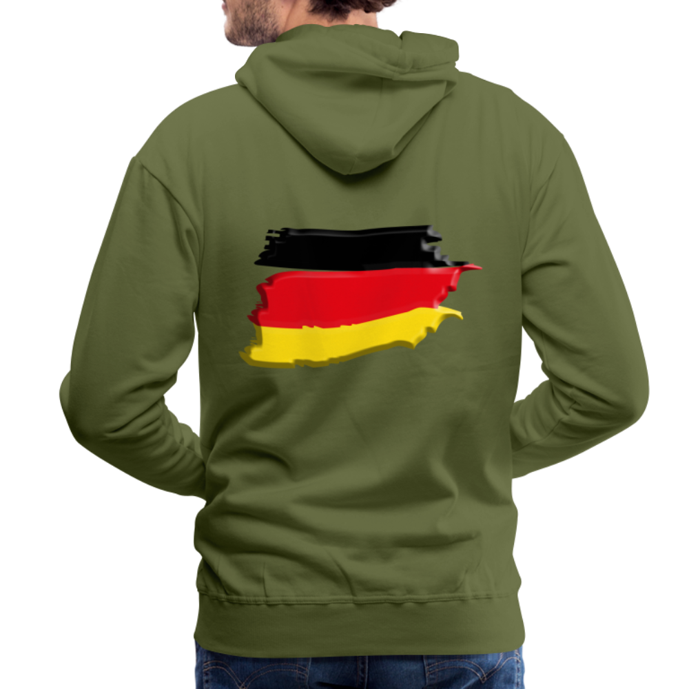 SSW1424 Hoodie German vintage flag 3D - Olivgrün