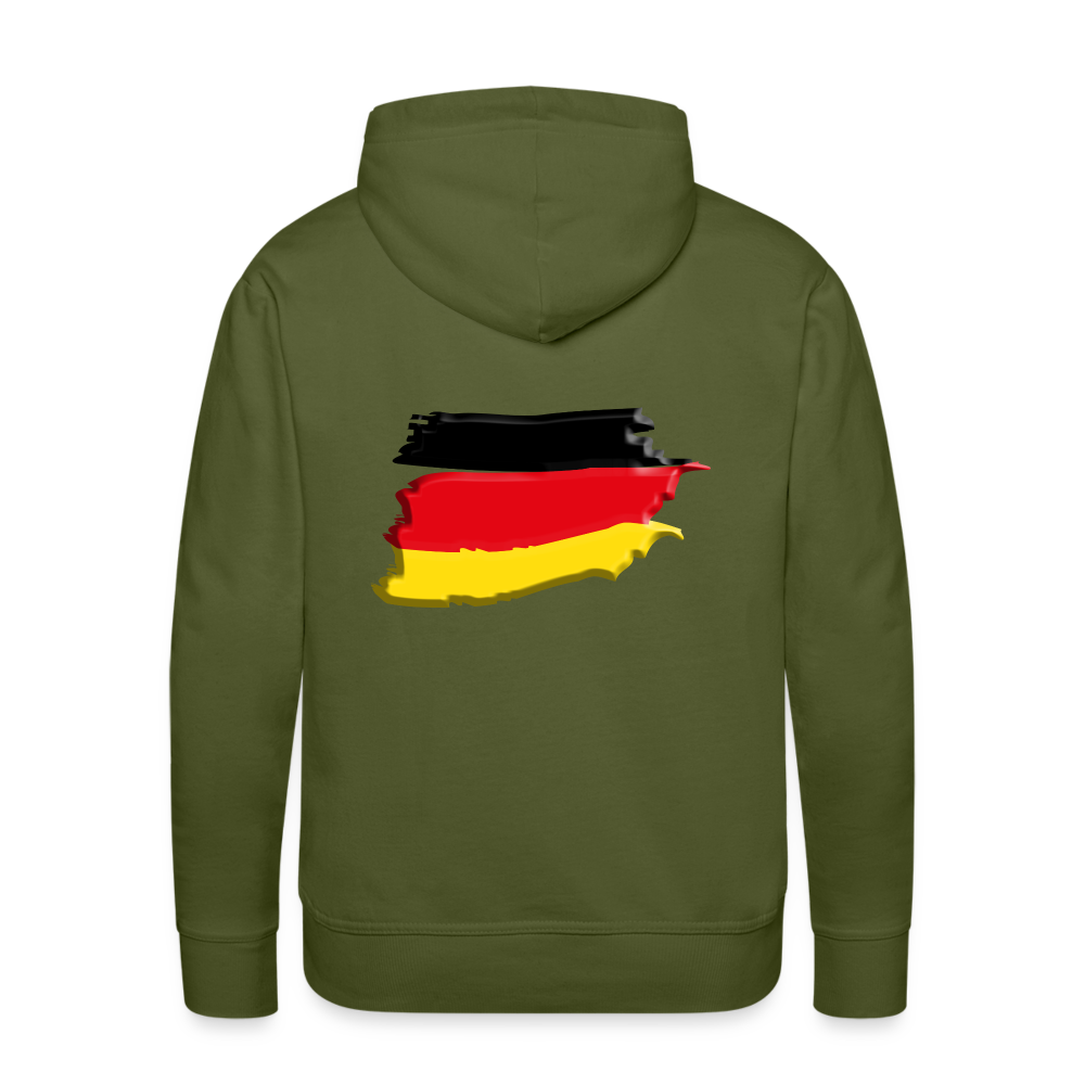SSW1424 Hoodie German vintage flag 3D - Olivgrün