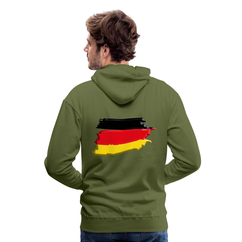 SSW1424 Hoodie German vintage flag 3D - Olivgrün