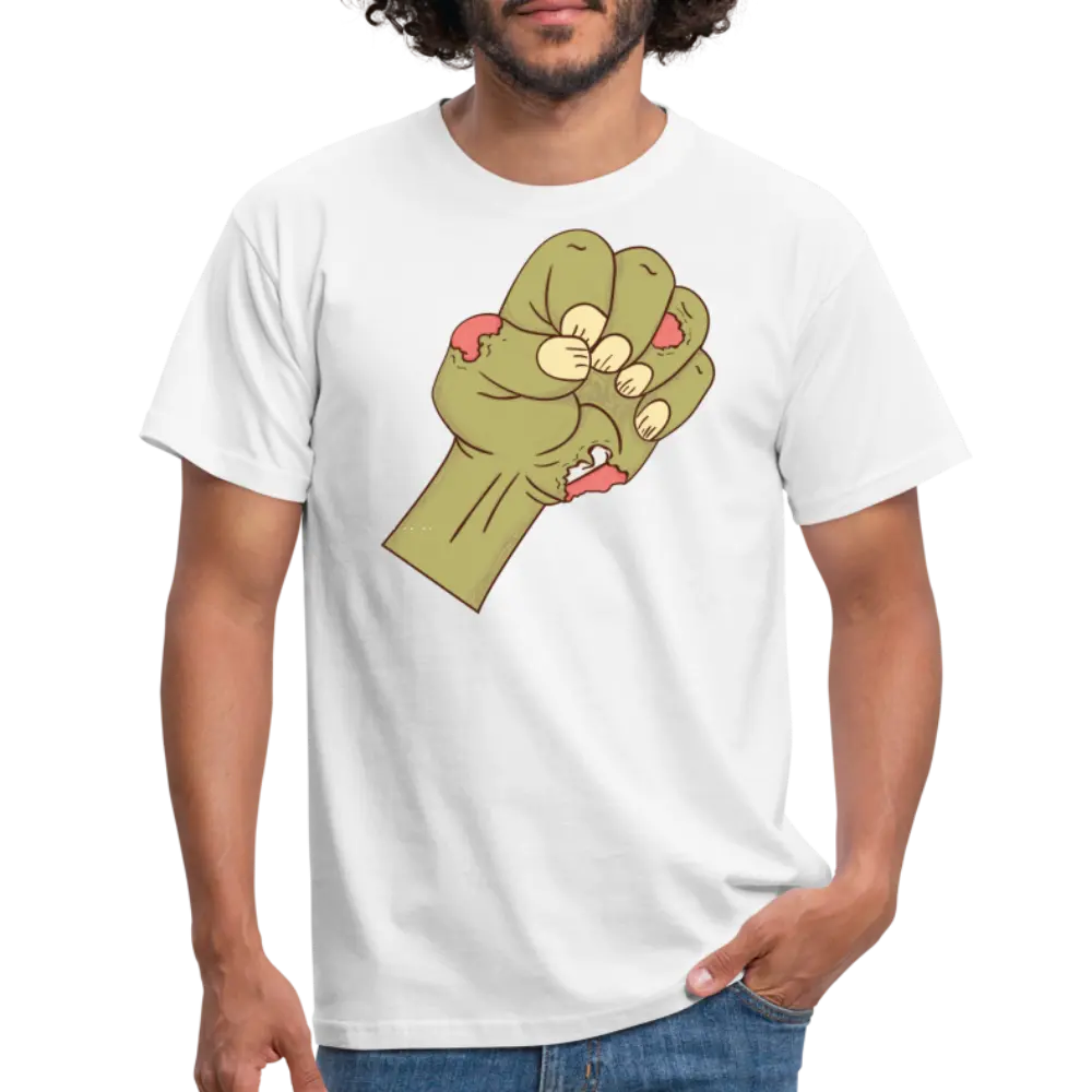 SSW1437 Tshirt Zombie-Faust - weiß