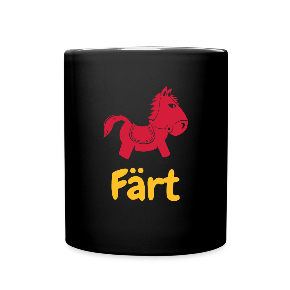 SSW1445 Kaffeetasse Pferde Kaffeetasse - Schwarz