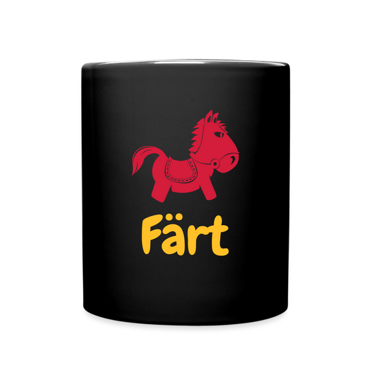 SSW1445 Kaffeetasse Pferde Kaffeetasse - Schwarz