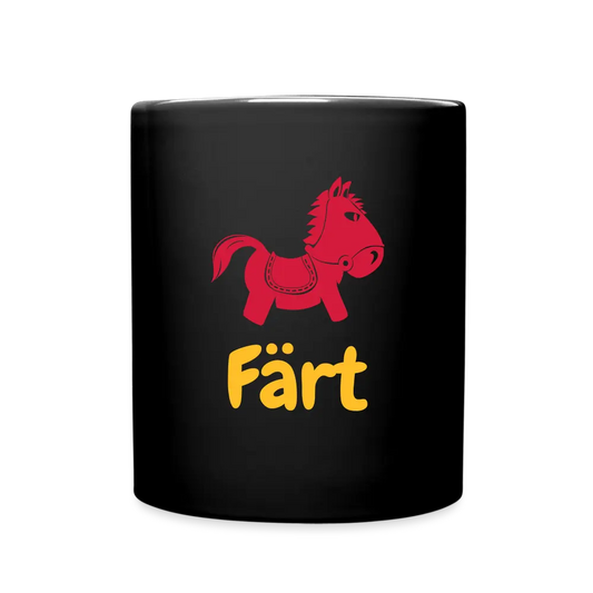 SSW1445 Kaffeetasse Pferde Kaffeetasse - Schwarz