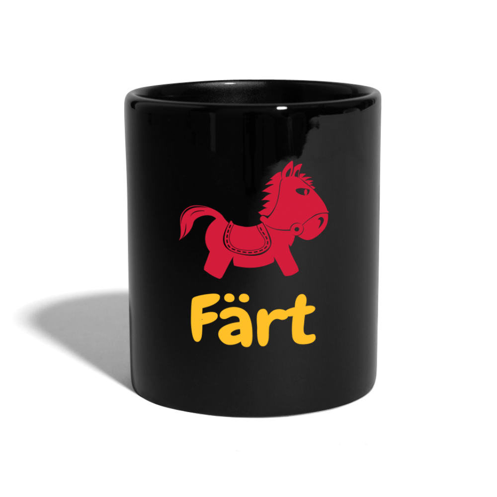 SSW1445 Kaffeetasse Pferde Kaffeetasse - Schwarz