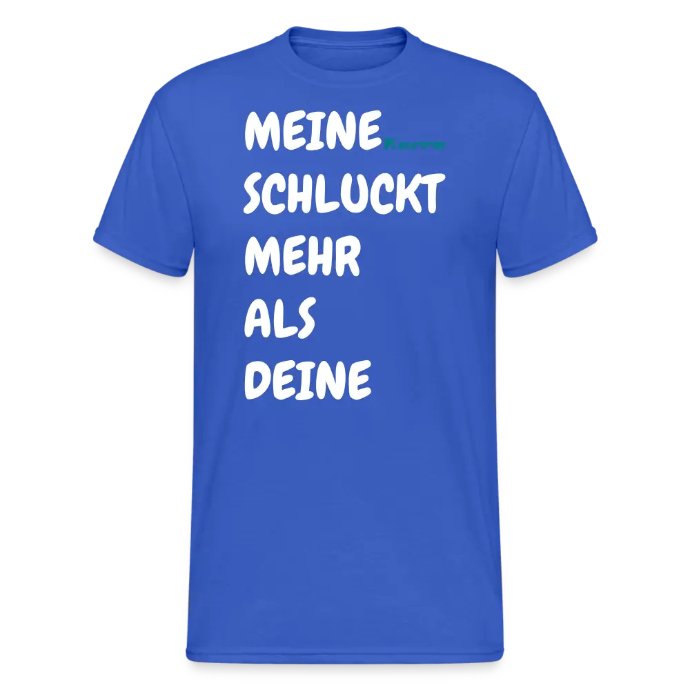 SSW1454 Tshirt MEINE Karre SCHLUCKT MEHR ALS DEINE - Königsblau