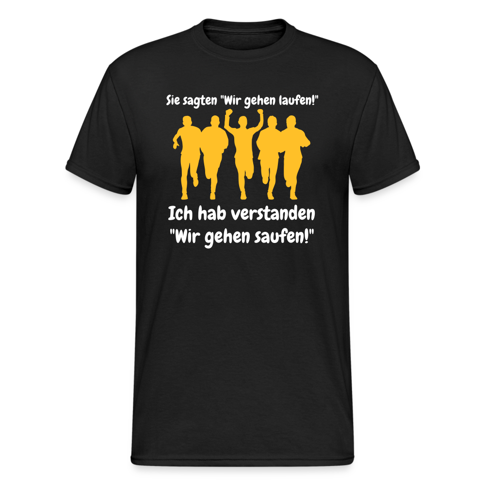 SSW1455 Tshirt Sie sagten "Wir gehen laufen!" - Schwarz