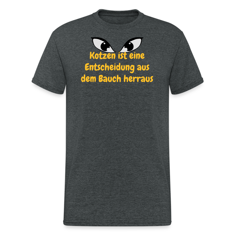 SSW1457 Tshirt Kotzen ist eine Entscheidung aus dem Bauch herraus - Dunkelgrau meliert