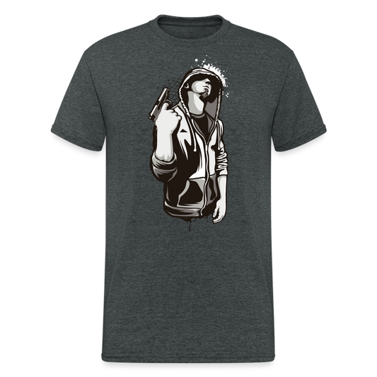 SSW1459 Tshirt Rapper - Dunkelgrau meliert