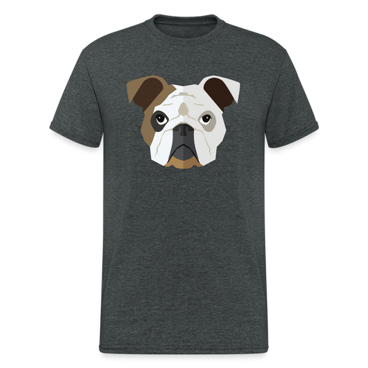 SSW1460 Tshirt Hund Gesicht - Dunkelgrau meliert