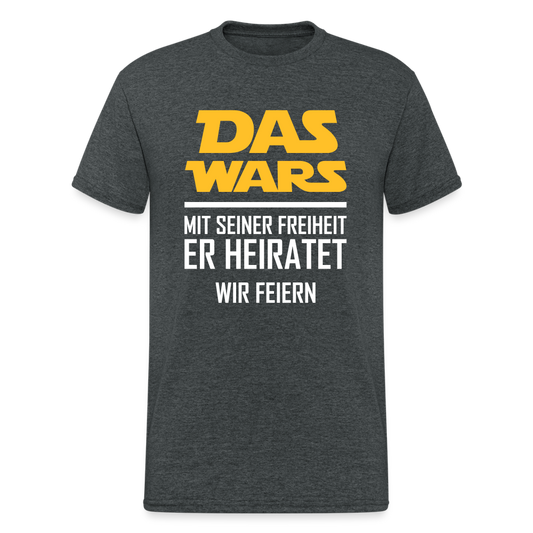 SSW1462 Tshirt Das wars Heiraten - Dunkelgrau meliert